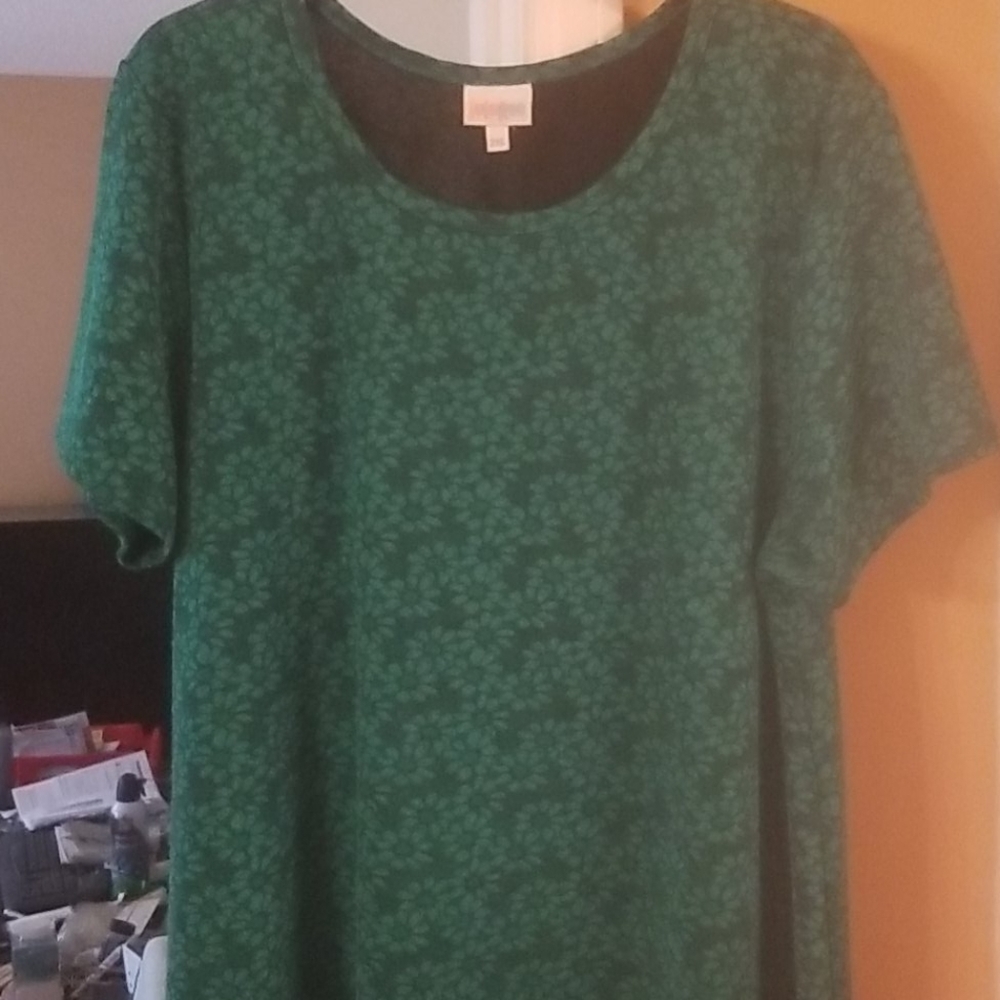 Lularoe Carly Green Holiday (2XL)